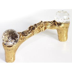 Emenee OR162-ABB Premier Collection Two Stone Handle 4 inch x 7/8 inch in Antique Bright Brass Radiance Series